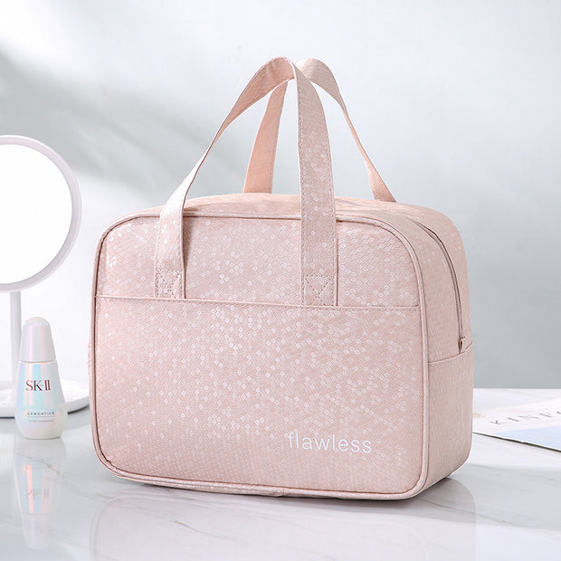 Large-capacity Cosmetic Storage Bag Large Makeup Bag Zipper Pouch Travel Cosmetic Organizer Outdoor Travel Picnic Bag Insulation Ice Bag Student Lunch Bag