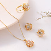 High End Jewelry Set Necklace Earrings Ring