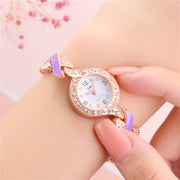 Leaf bracelet quartz wrist watch