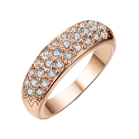 Women's Simple Fashion Pave Spot Drill Ring